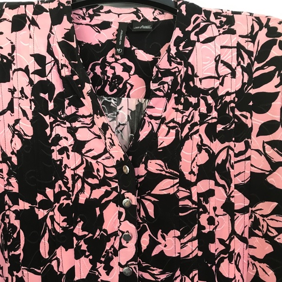 New Directions Top, Pink/Black, Sz Lg - Picture 7 of 9